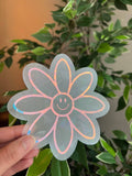 Daisy Suncatcher, Sun Catcher Sticker, Smiley Face, Good Vibes, Rainbow Maker, Window Decal, Window Sticker, Prism Suncatcher, Fall Decor