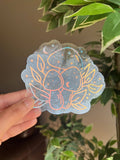 Celestial Mushroom Sun Catcher Sticker, Mushroom gift (Copy) (Copy)