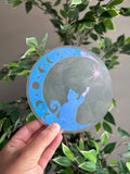 Cat And Moon Suncatcher Sticker, Window Decal, Window Sticker, Window Film, Rainbow Maker, Celestial Sticker, Magical Sticker, Car Decal